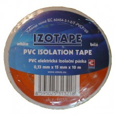 Izolačka IZOTAPE PVC 15mm x 10m bílá
